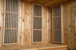 Sauna de interior Auburn para 2-3 personas – Puerta compacta y elegante / Calentador inteligente KIP de 6 kW + Fenix - Imagen 5
