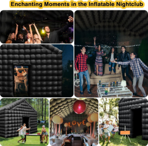 Tienda inflable portátil en forma de cubo / Cenador cuadrado grande para eventos nocturnos y exposiciones - Imagen 6