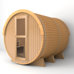 Sauna de madera tradicional para exteriores Saunaones (modelo Barrel Sauna Serenity Nature Air 4) - Imagen 14