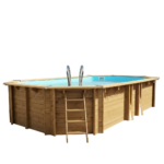 Piscina de madera GRE Safran 6,20 x 3,95 x 1,36 m