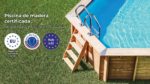 Piscina de madera GRE Safran 6,20 x 3,95 x 1,36 m - Imagen 6
