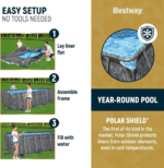 Set de piscina rectangular elevada Bestway APX 365 de 52 pulgadas - Imagen 6