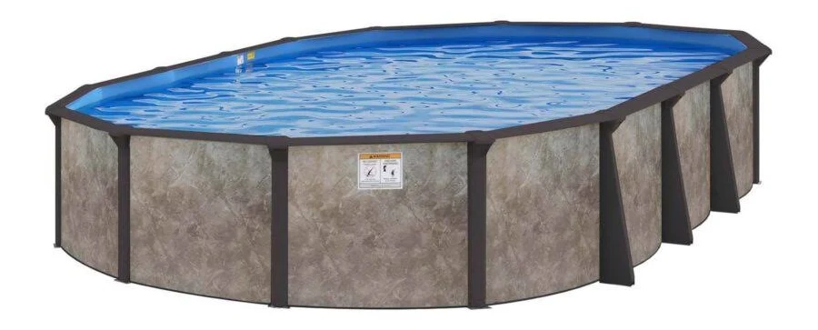 download - 2026-07-21T160009.495 Emerald Bay de 18' x 33' x 52": pared de acero, asientos superiores, borde y riel inferior - Imagen 1