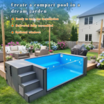 Piscina de fibra de vidrio tipo contenedor de 20 pies, fabricada a medida, fácil de instalar y apta para uso familiar en exteriores (sobre suelo) - Imagen 2