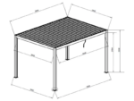 Dancover Pérgola cenador de jardín bioclimático San Pablo Steel+ - Imagen 6