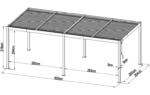 Pérgola bioclimática 3x6m Lamas de aluminio y acero - Imagen 4