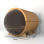 Sauna de madera tradicional para exteriores Saunaones (modelo Barrel Sauna Serenity Nature Air 4) - Imagen 8