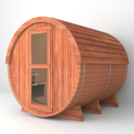 Sauna de madera tradicional para exteriores Saunaones (modelo Barrel Sauna Serenity Nature Air 4) - Imagen 7