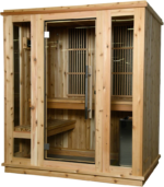 Sauna de interior Auburn para 2-3 personas – Puerta compacta y elegante / Calentador inteligente KIP de 6 kW + Fenix