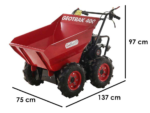 Carretilla con motor GeoTech Pro GEOTRAK 400 - Cajón dumper 400 Kg - 4 ruedas motrices - Imagen 2