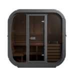 Sauna tipo cubo para exteriores SaunaLife modelo CL5G para 4 personas - Imagen 2