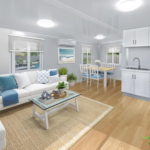 Cabaña modular plegable y ampliable tipo contenedor de 30 pies, con 2 dormitorios y baño completo; pequeña vivienda portátil equipada para patio - Imagen 7