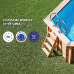 Piscina de madera Gre Papaya rectangular 520x320x133 - Imagen 4