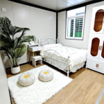Cabaña modular plegable y ampliable tipo contenedor de 30 pies, con 2 dormitorios y baño completo; pequeña vivienda portátil equipada para patio - Imagen 4