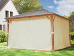Cenador Premium de Aluminio Color Bronce con Techo Hardtop y Luz LED Cálida | Purple Leaf 3 × 4.25 m con 24 bombillas - Imagen 2