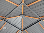 Cenador Premium de Aluminio Color Bronce con Techo Hardtop y Luz LED Cálida | Purple Leaf 3 × 4.25 m con 24 bombillas - Imagen 5