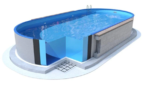 Piscina ovalada de acero Ibiza (para instalar enterrada o semienterrada) con pared de 0,6 mm y liner - Imagen 5